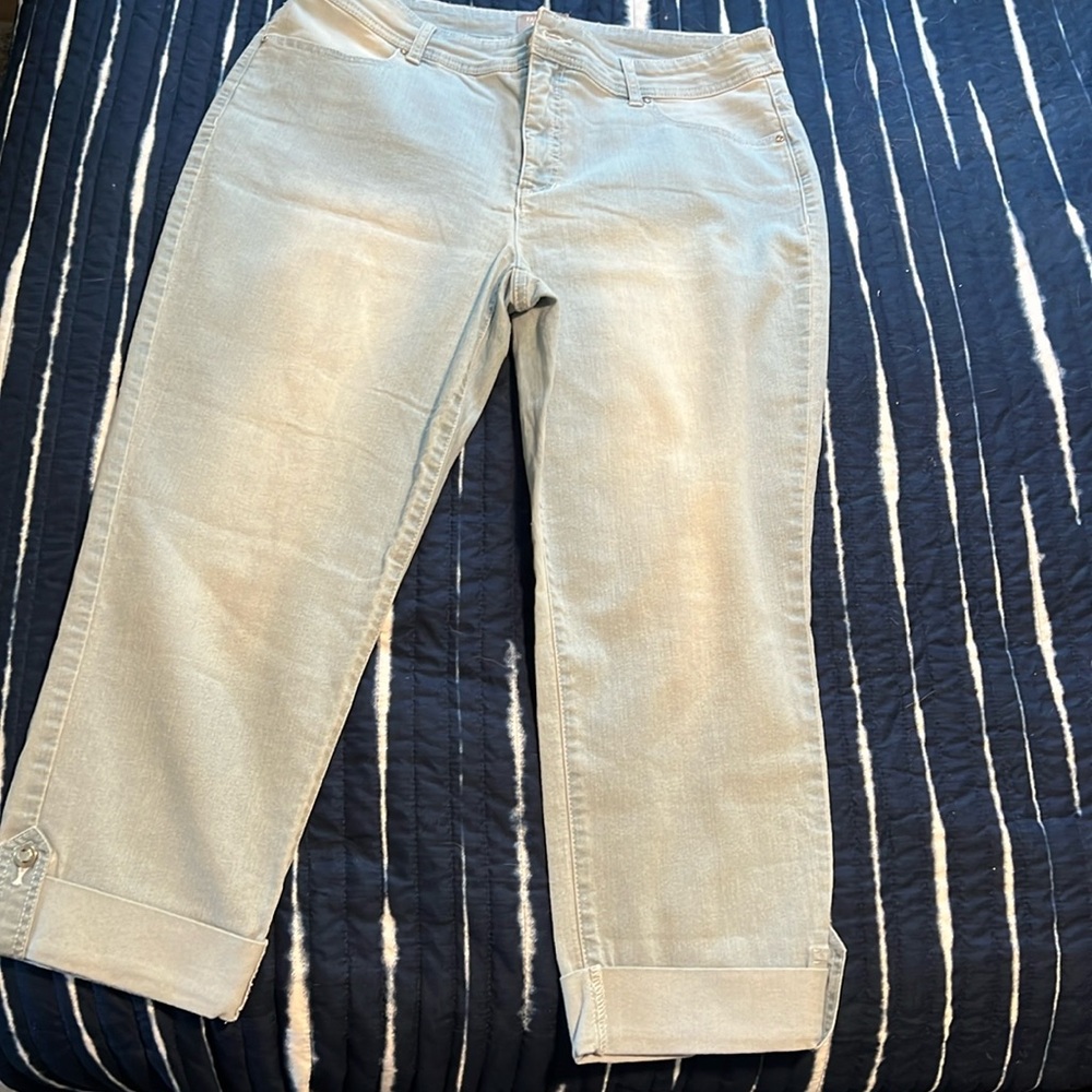 Pair of Chicos light washed  ankle jeans
